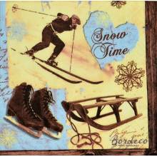 Serwetka do decoupage firmy PAPER+DESIGN  snow time 33x33cm